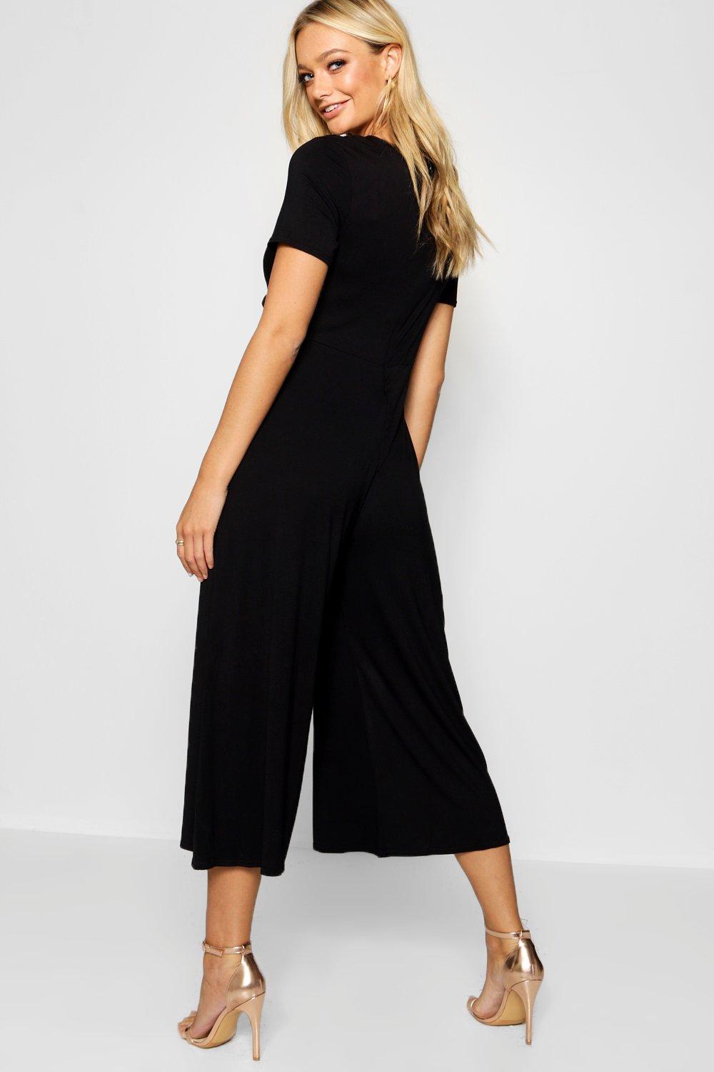 wrap culotte jumpsuit