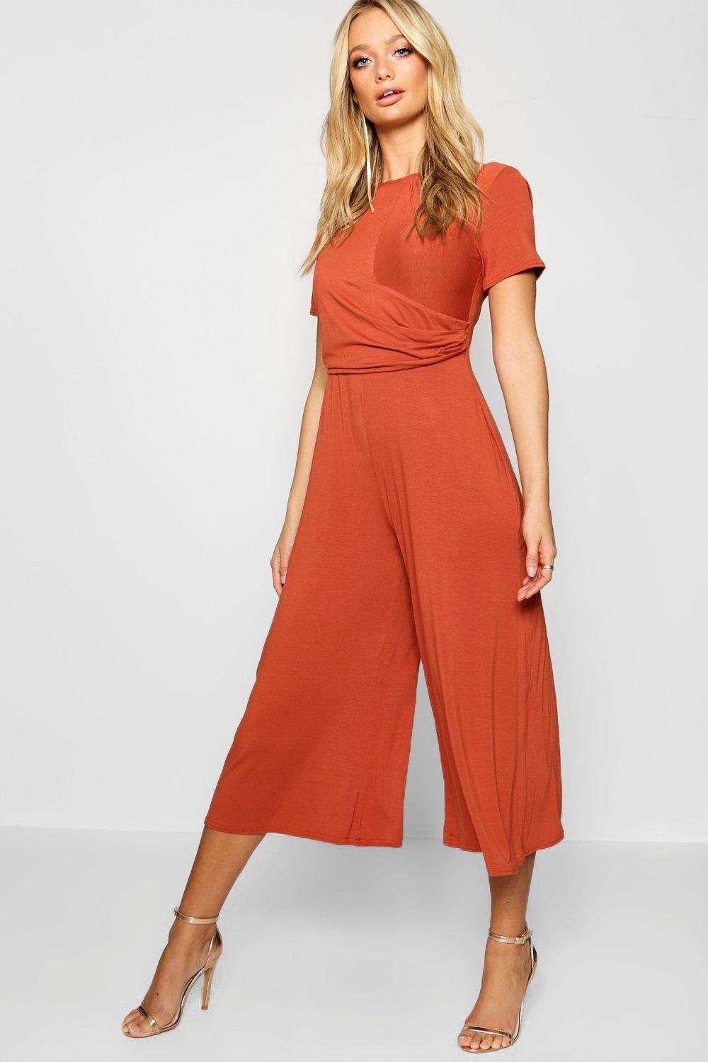 wrap culotte jumpsuit