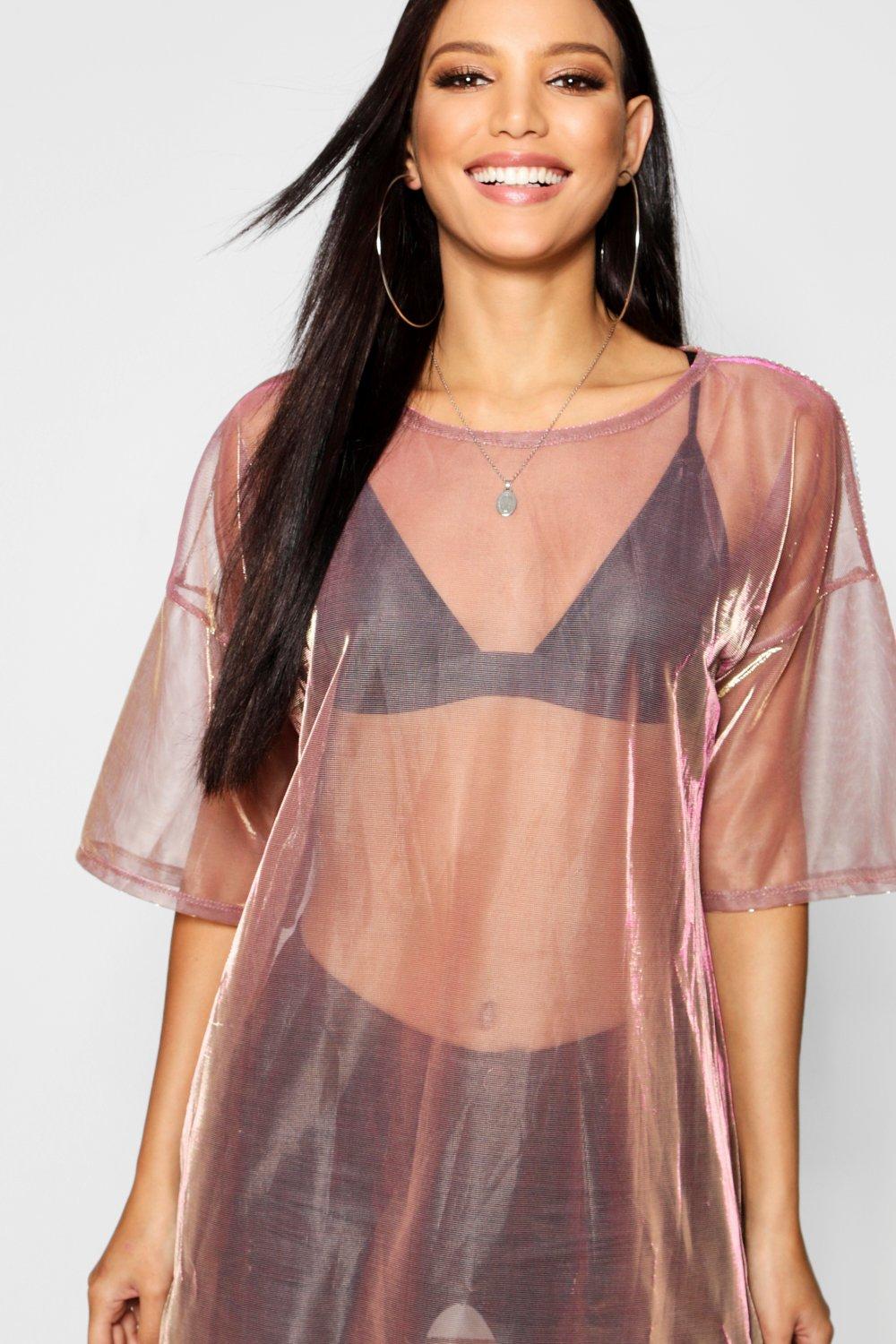 oversized sheer top