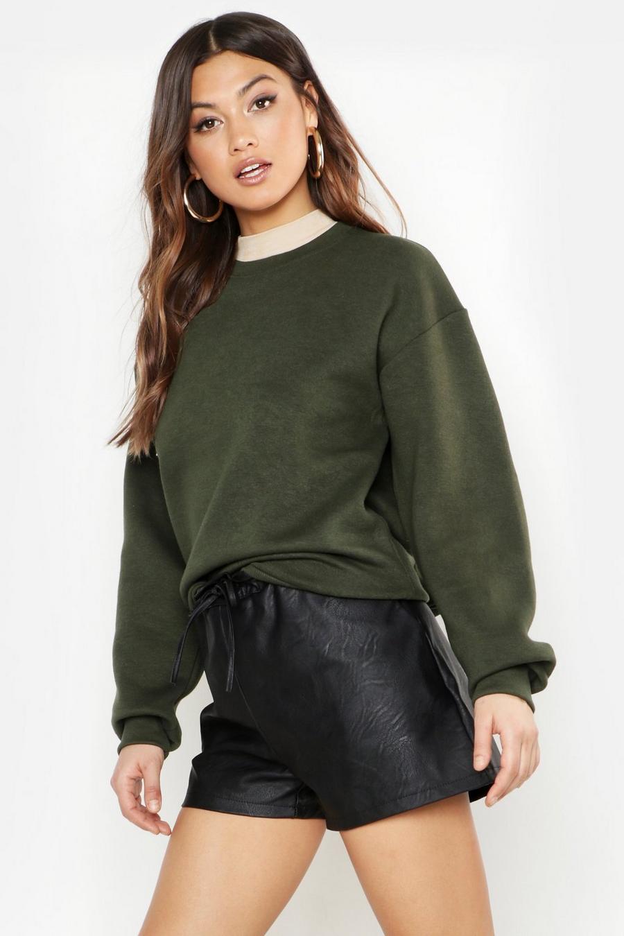 Khaki Oversized Sweatshirt