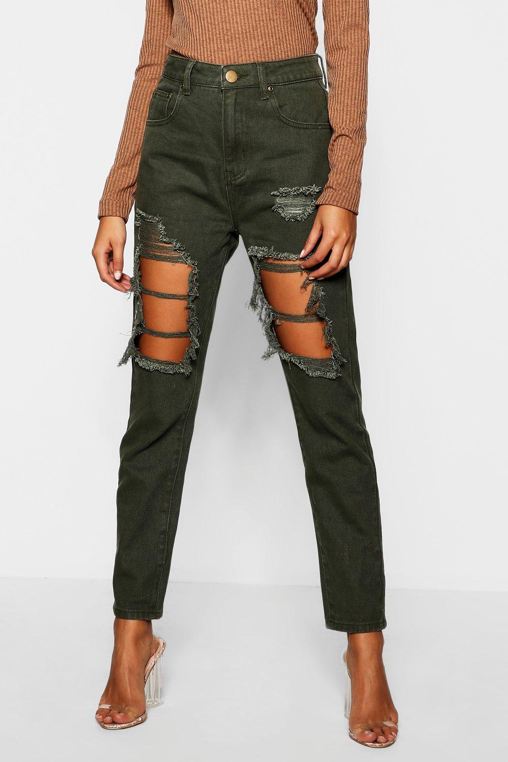 khaki high waisted jeans