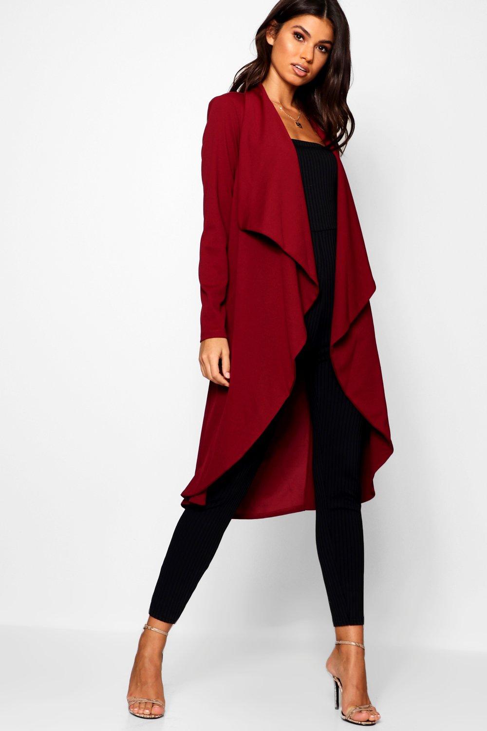 red waterfall blazer