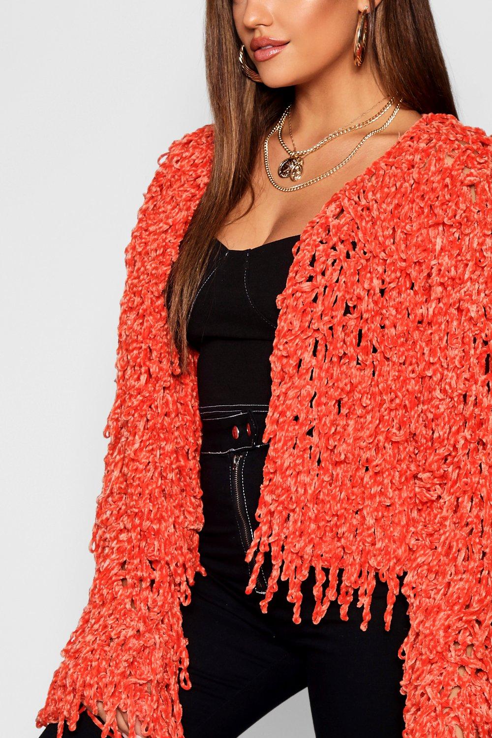 Shaggy cardigan outlet boohoo