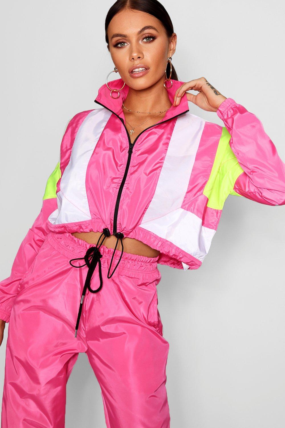 pink shell tracksuit