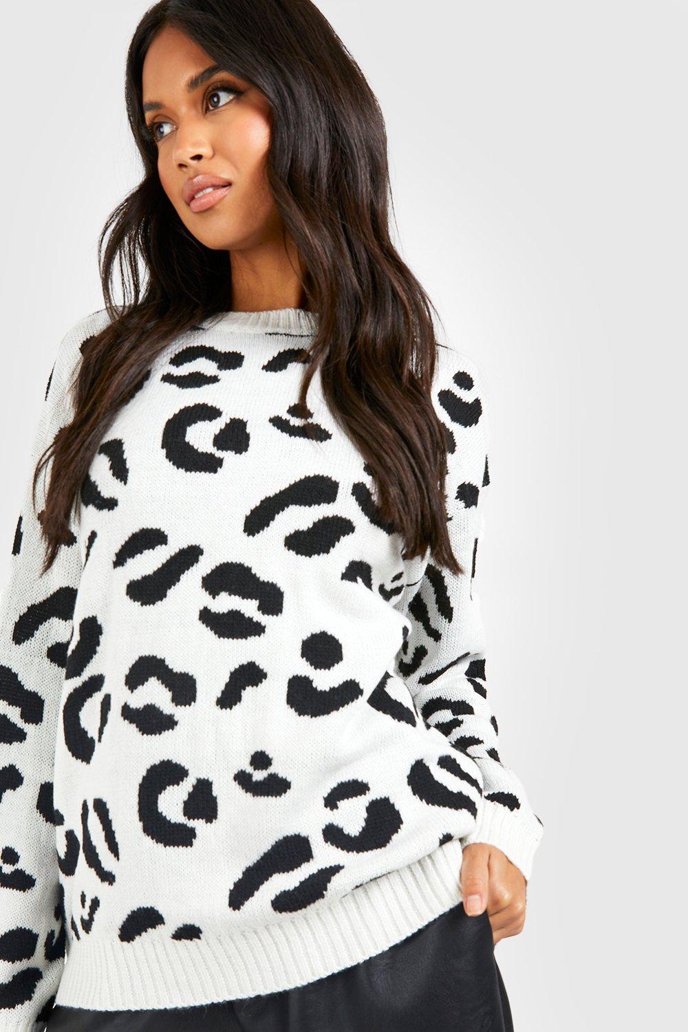 Cream leopard print on sale jumper