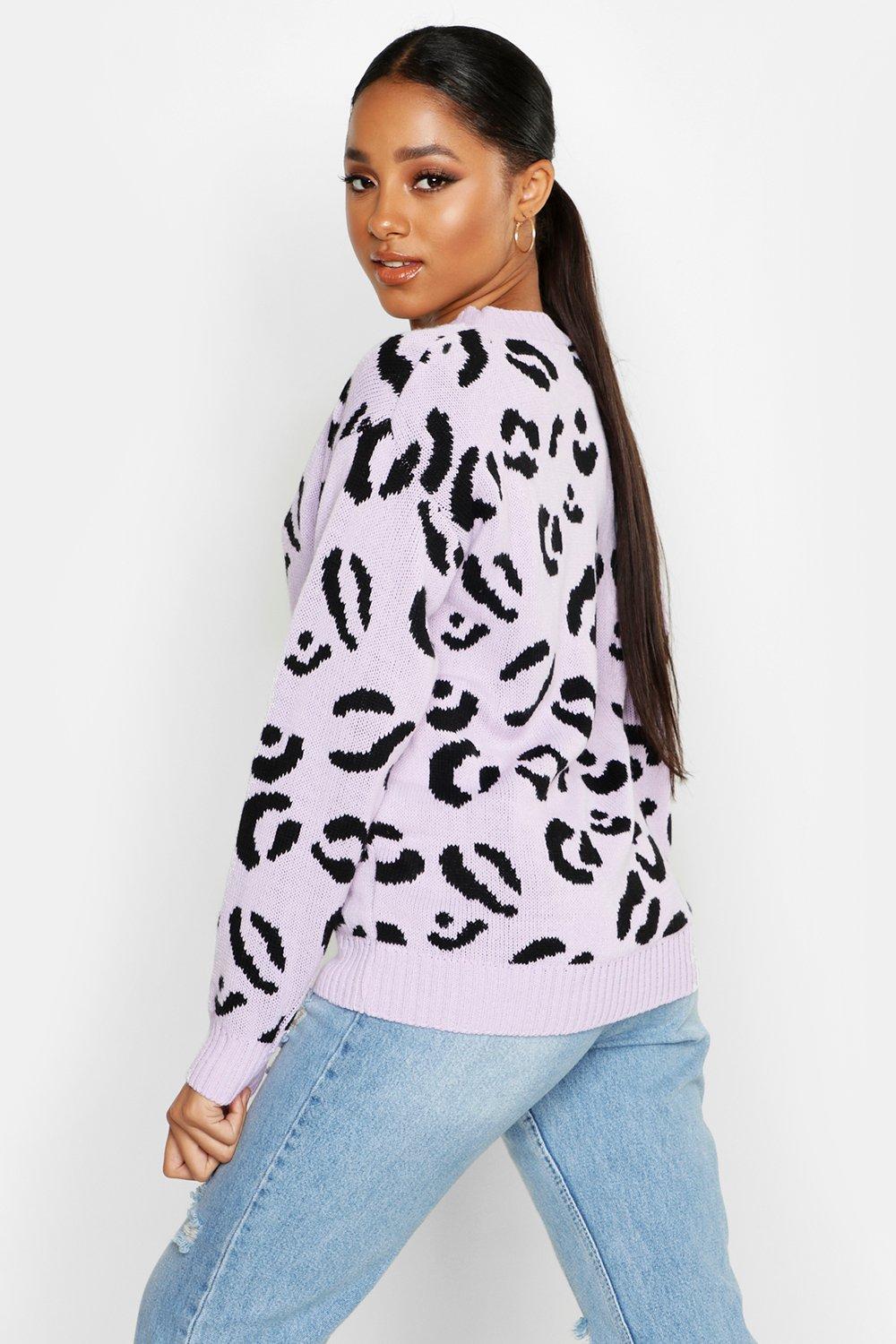 Boohoo leopard outlet jumper