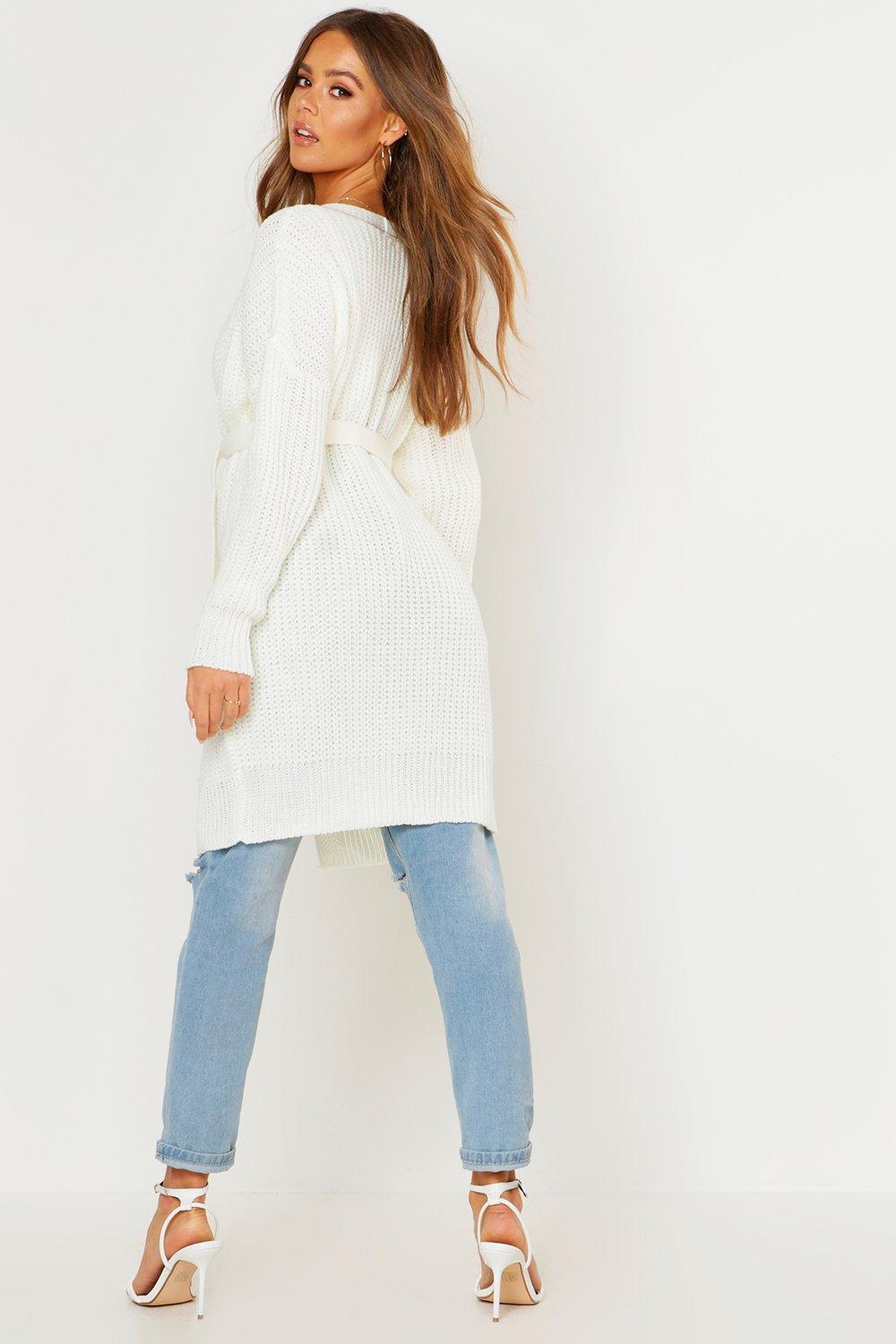 boohoo belted cardigan