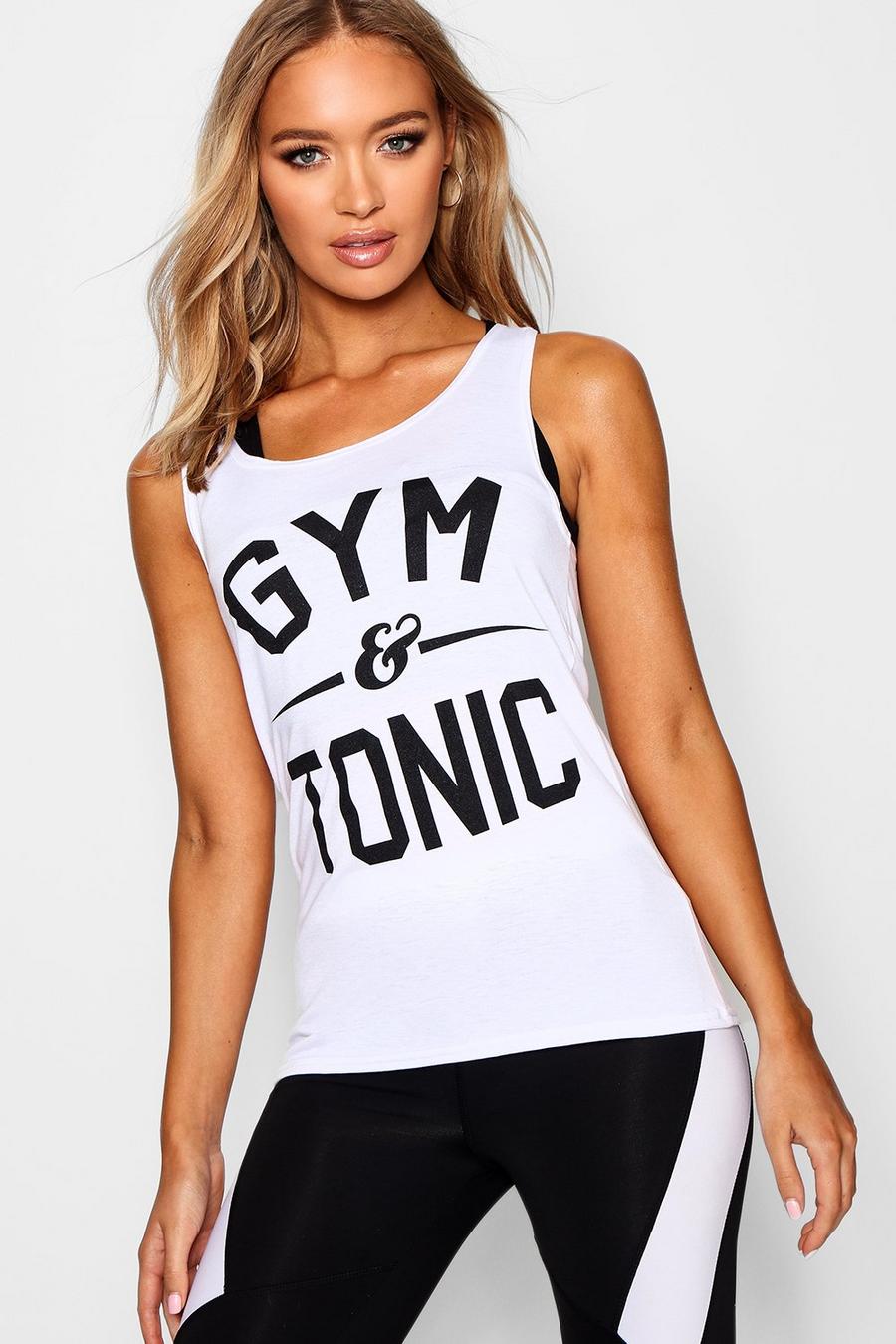 Camiseta de tirantes de correr ajustada “Gym & Tonic” image number 1