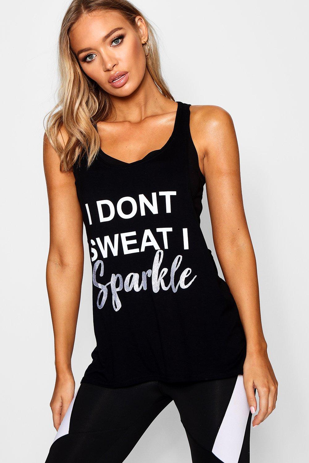 black sparkly vest tops uk