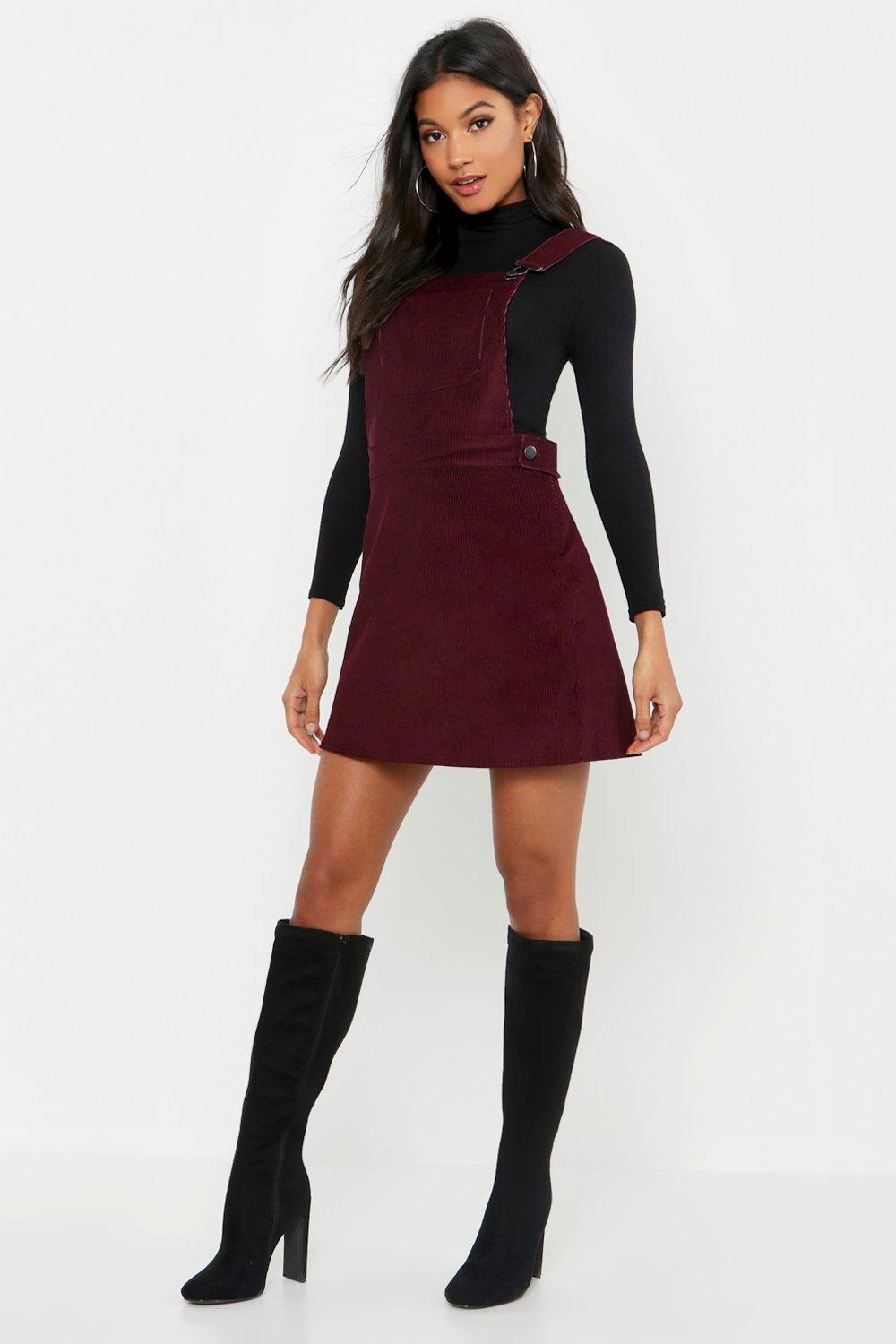 boohoo cord dress