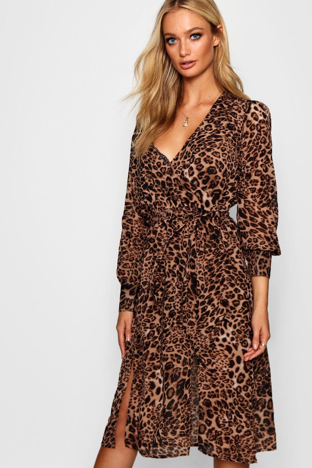 boohoo leopard dress