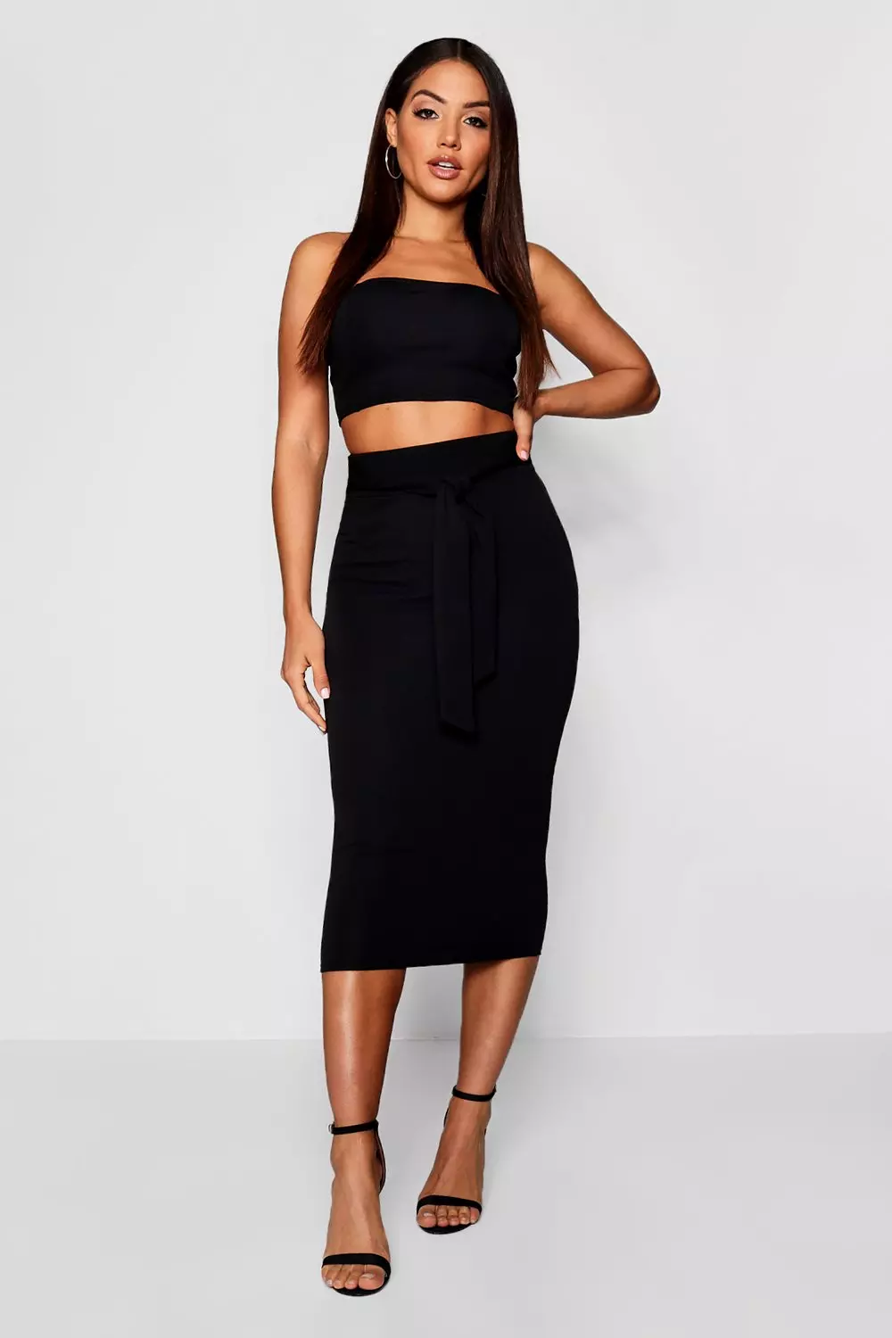 Black midi skirt 2025 co ord set