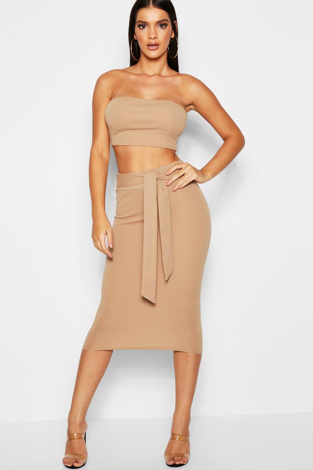 bandeau and midi skirt set