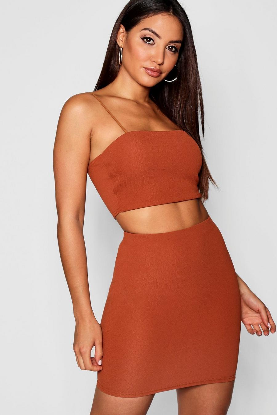 Strappy Crop + Mini Skirt Co-Ord Set image number 1