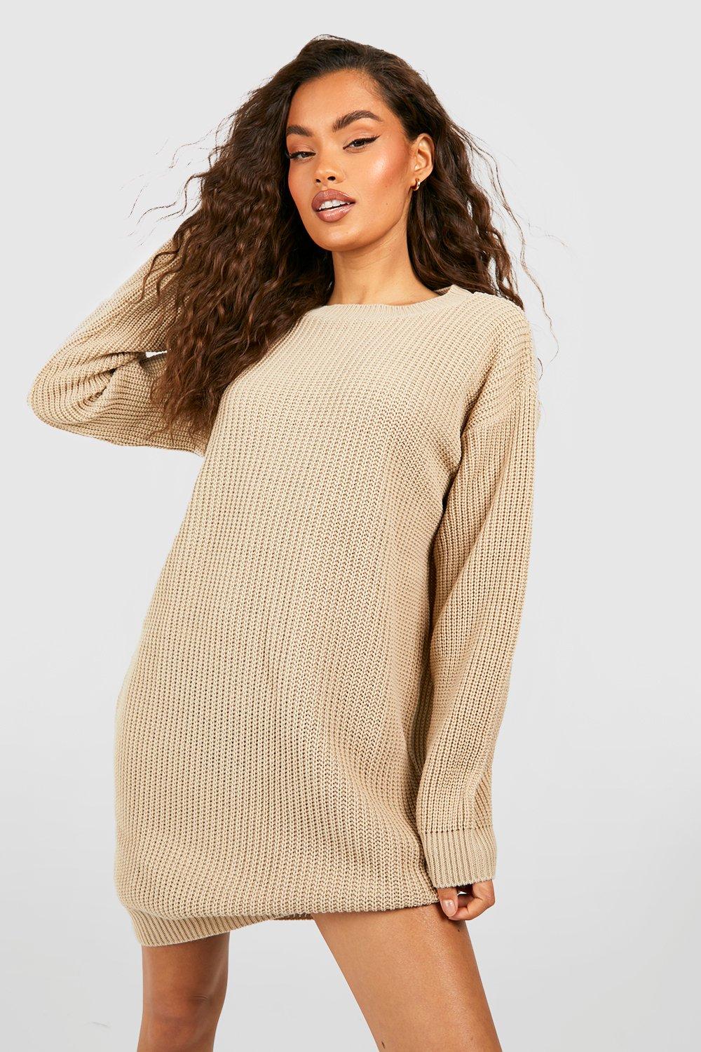 Robe pull oversize en maille epaisse boohoo FR