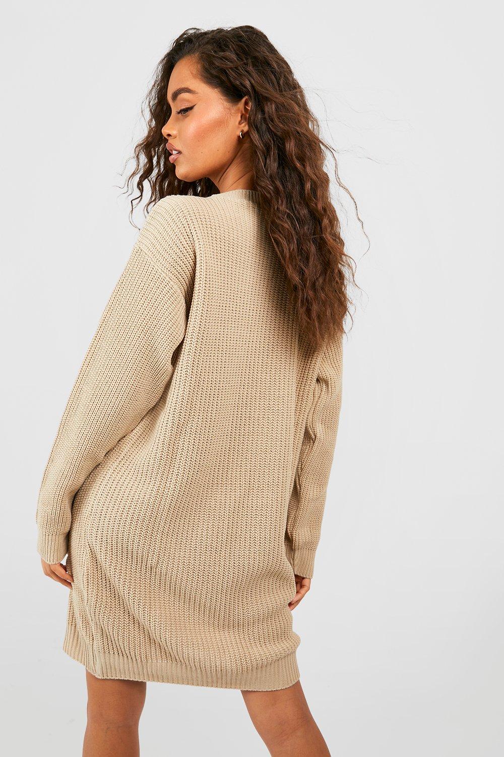 Boohoo UK, Women's Crew Neck Jumper Dress