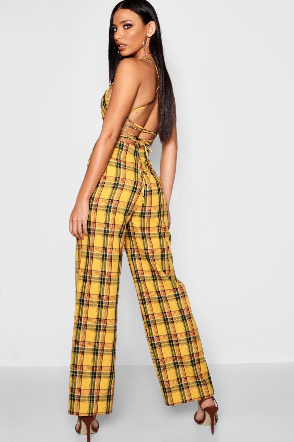 jumpsuit tartan