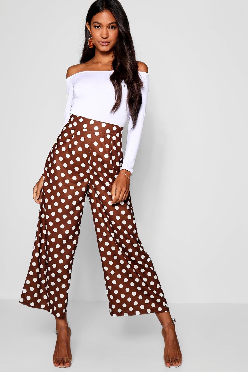 large polka dot pants