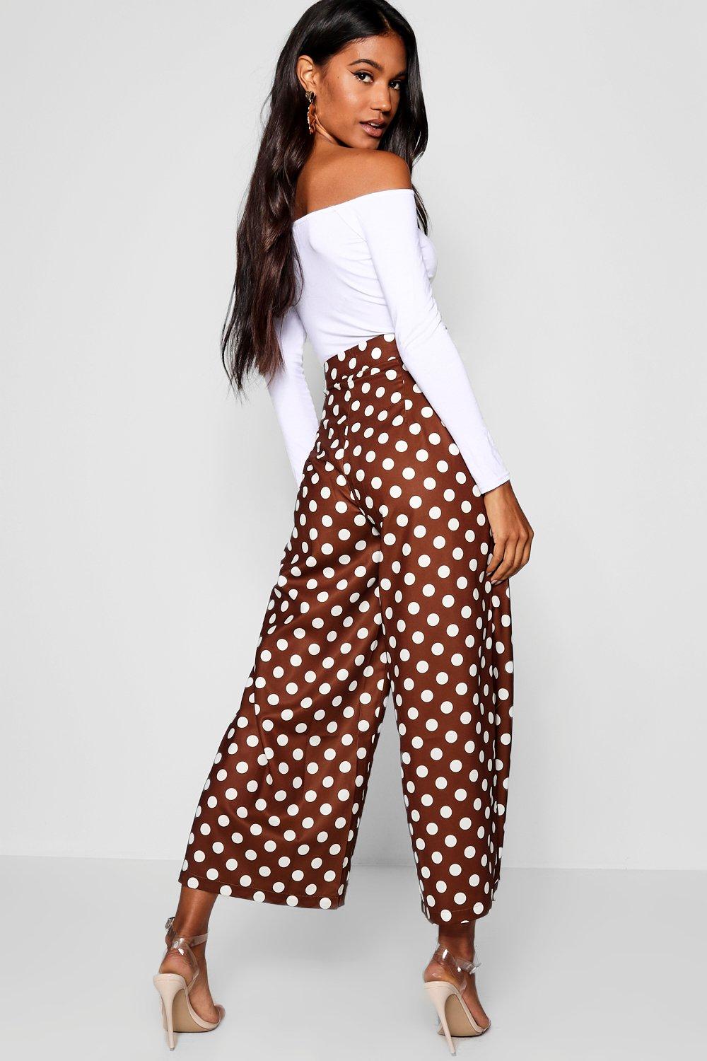 large polka dot pants