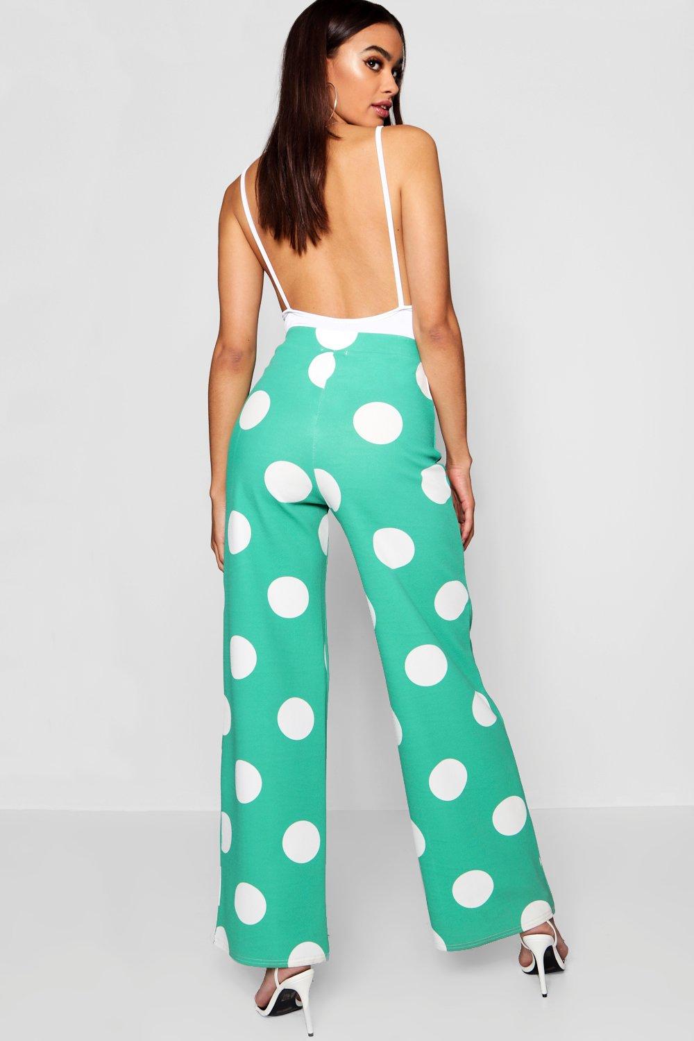 large polka dot pants