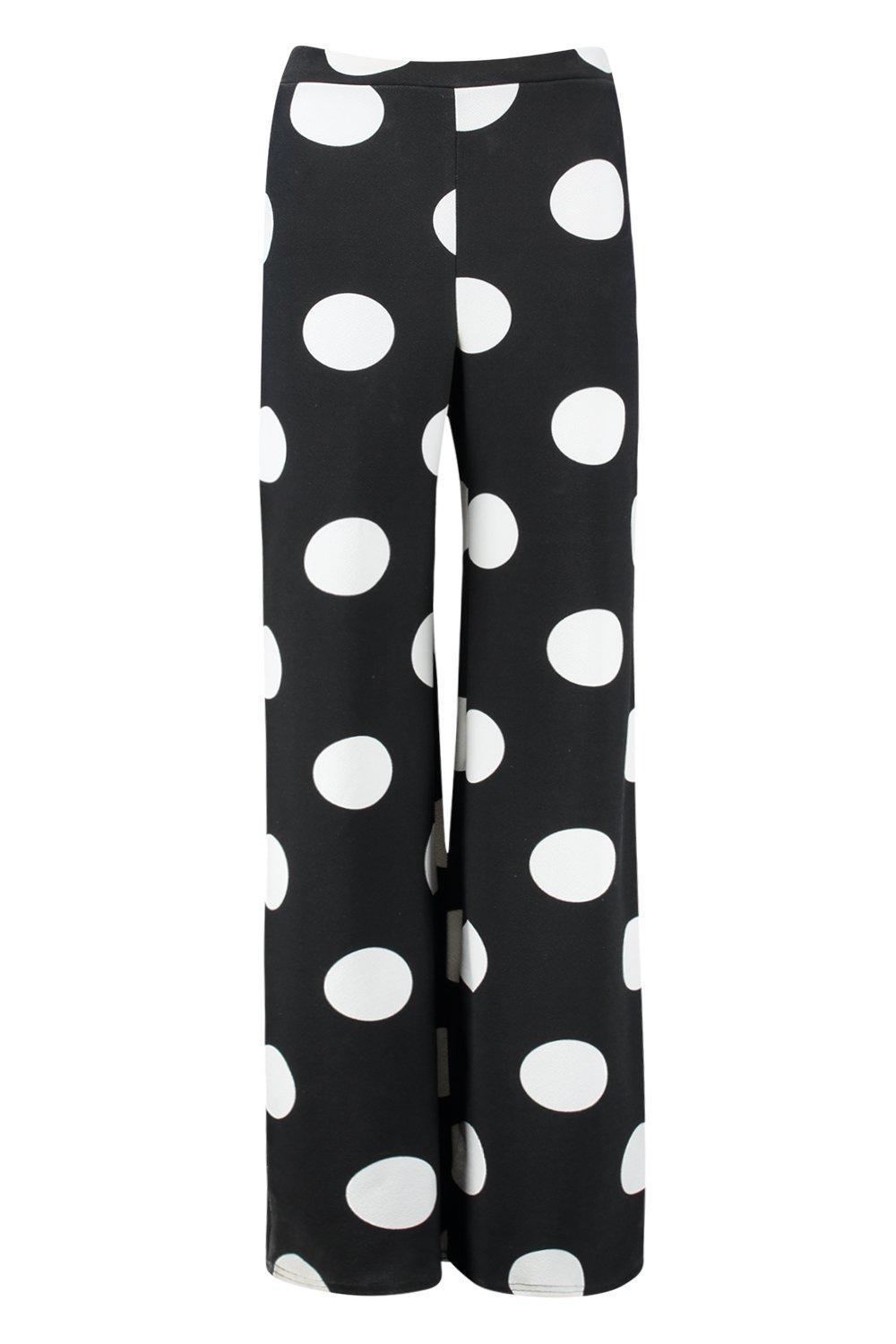 large polka dot pants