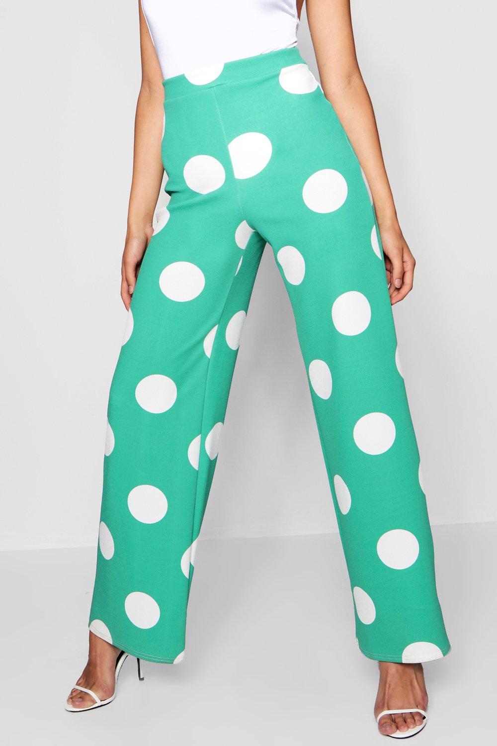 large polka dot pants