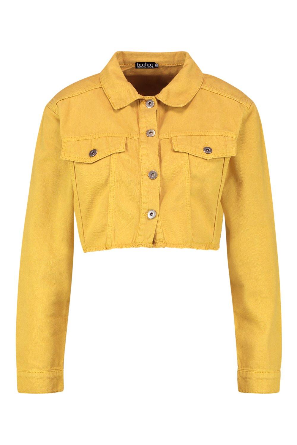 boohoo yellow denim jacket