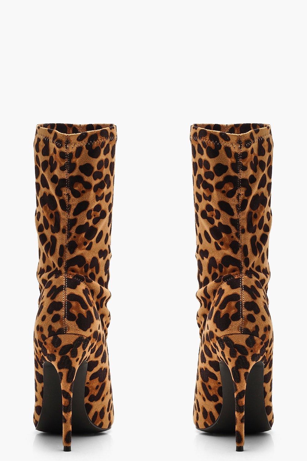 boohoo leopard boots