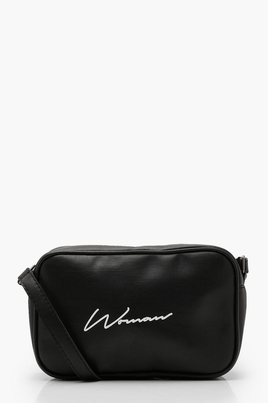 Woman Script Print Cross Body Bag image number 1