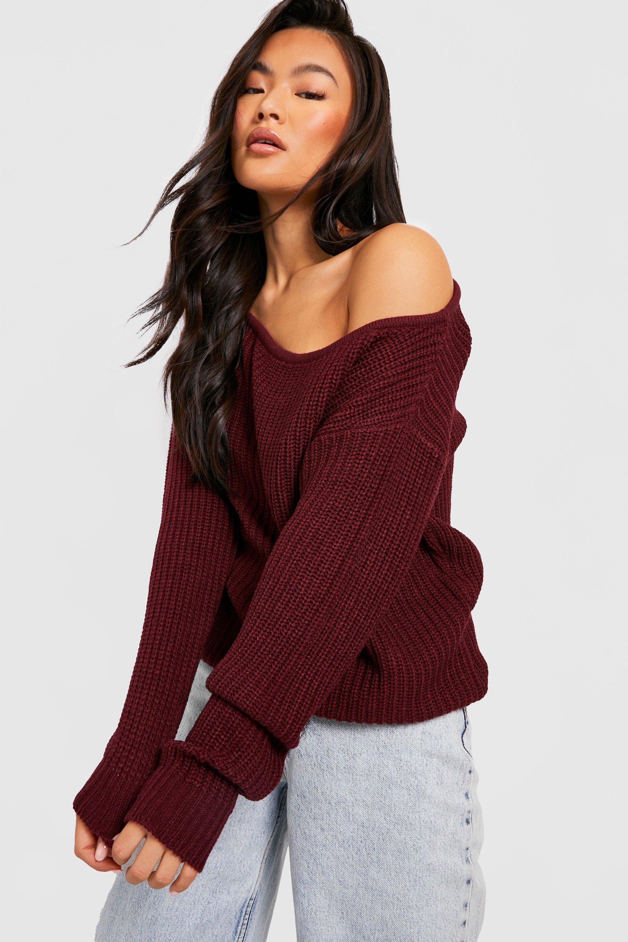 Womens burgundy 2025 jumper uk