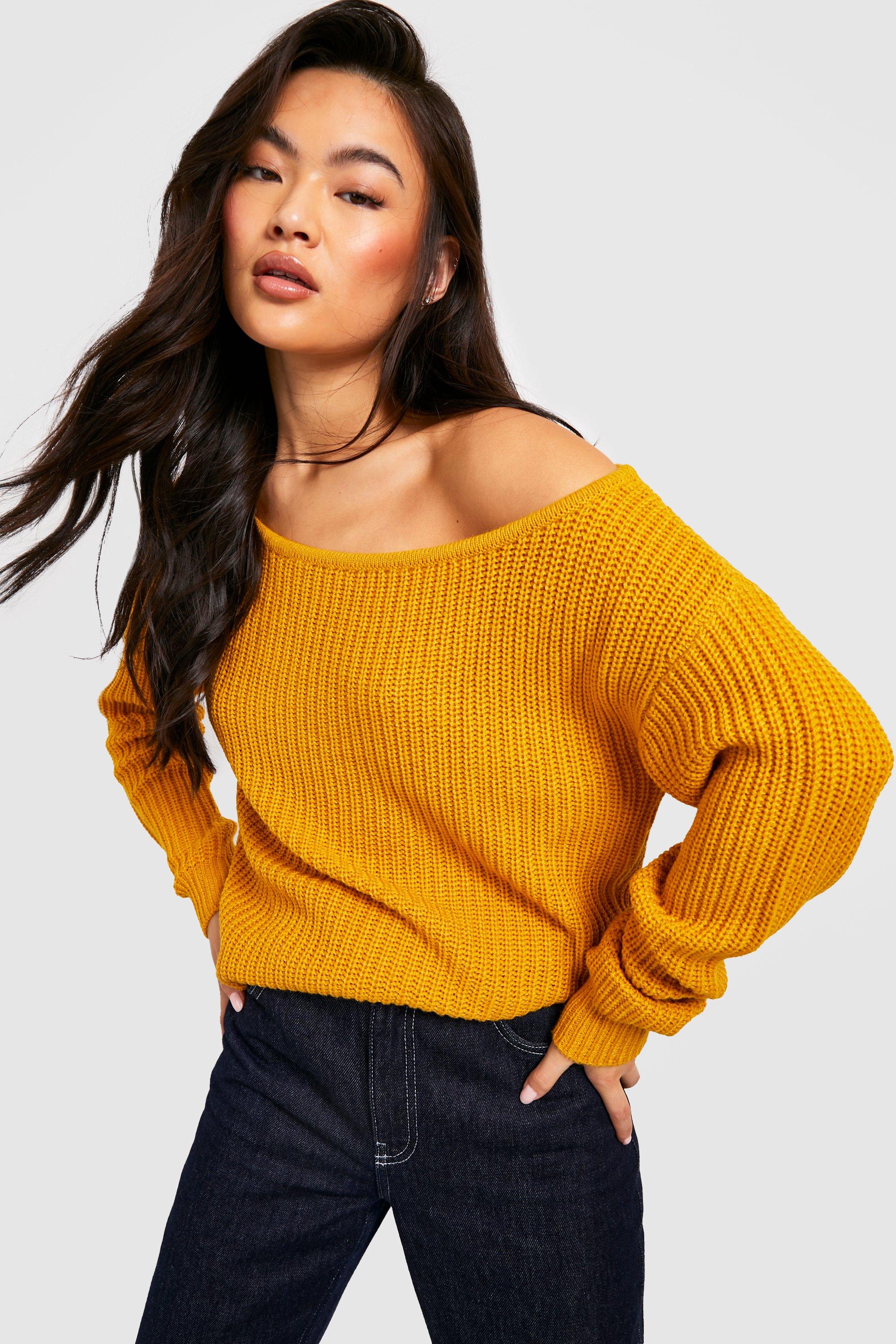 Mustard discount cropped jumper