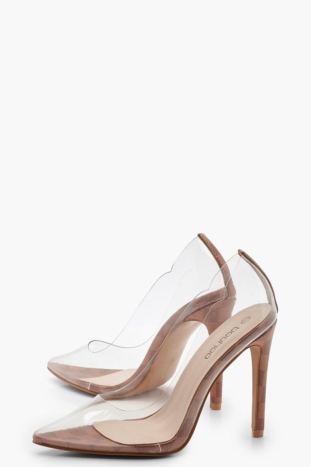 clear pointed court shoes