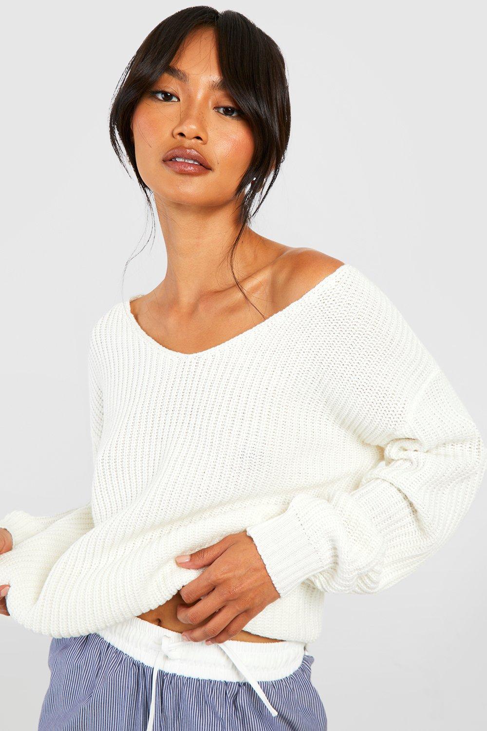 Oversized v hot sale neck sweater