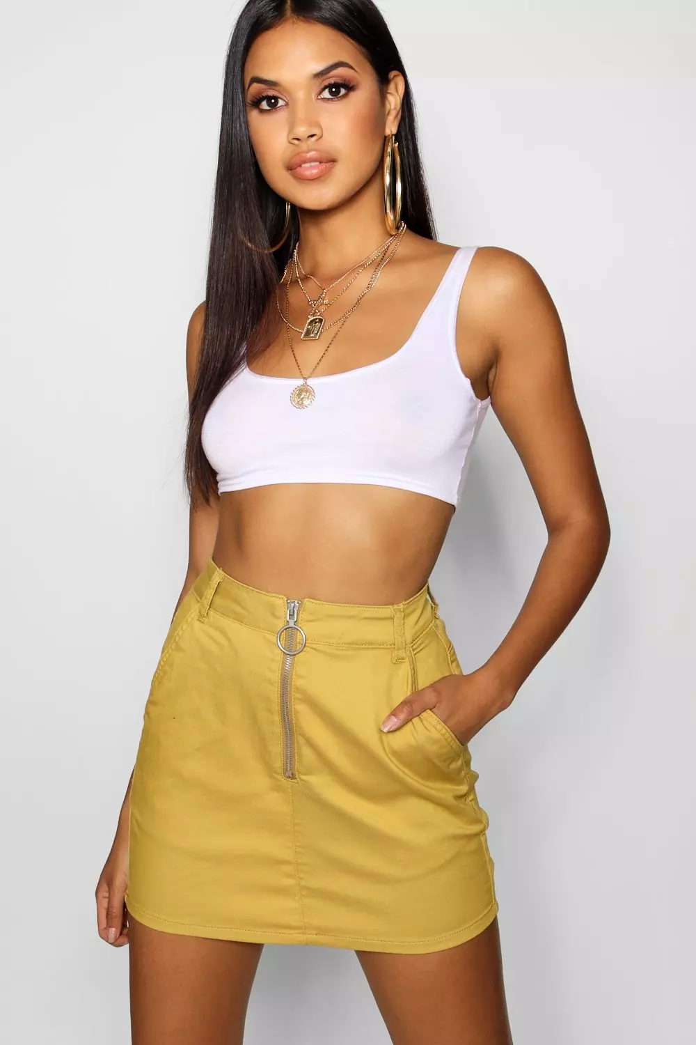 Mustard 2024 zip skirt