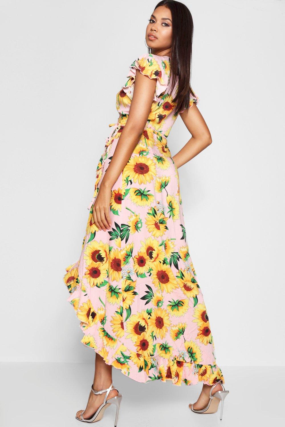 boohoo sunflower dress