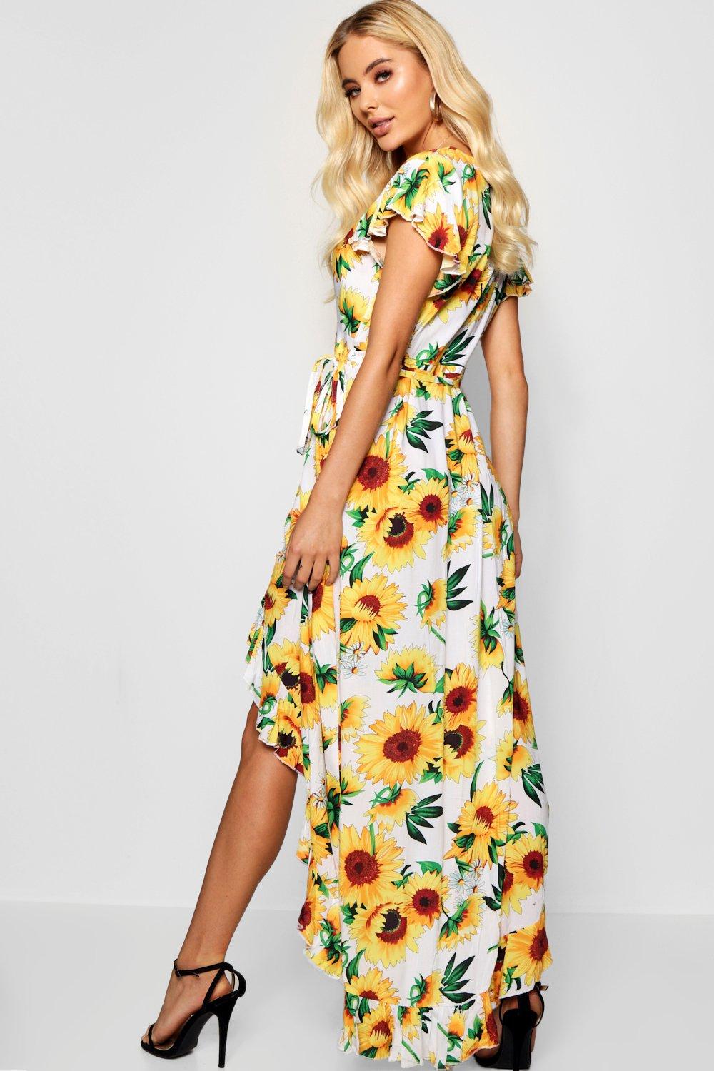 Boohoo 2024 sunflower dress