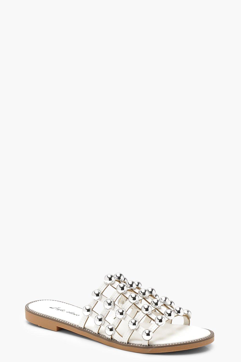 mens studded sliders
