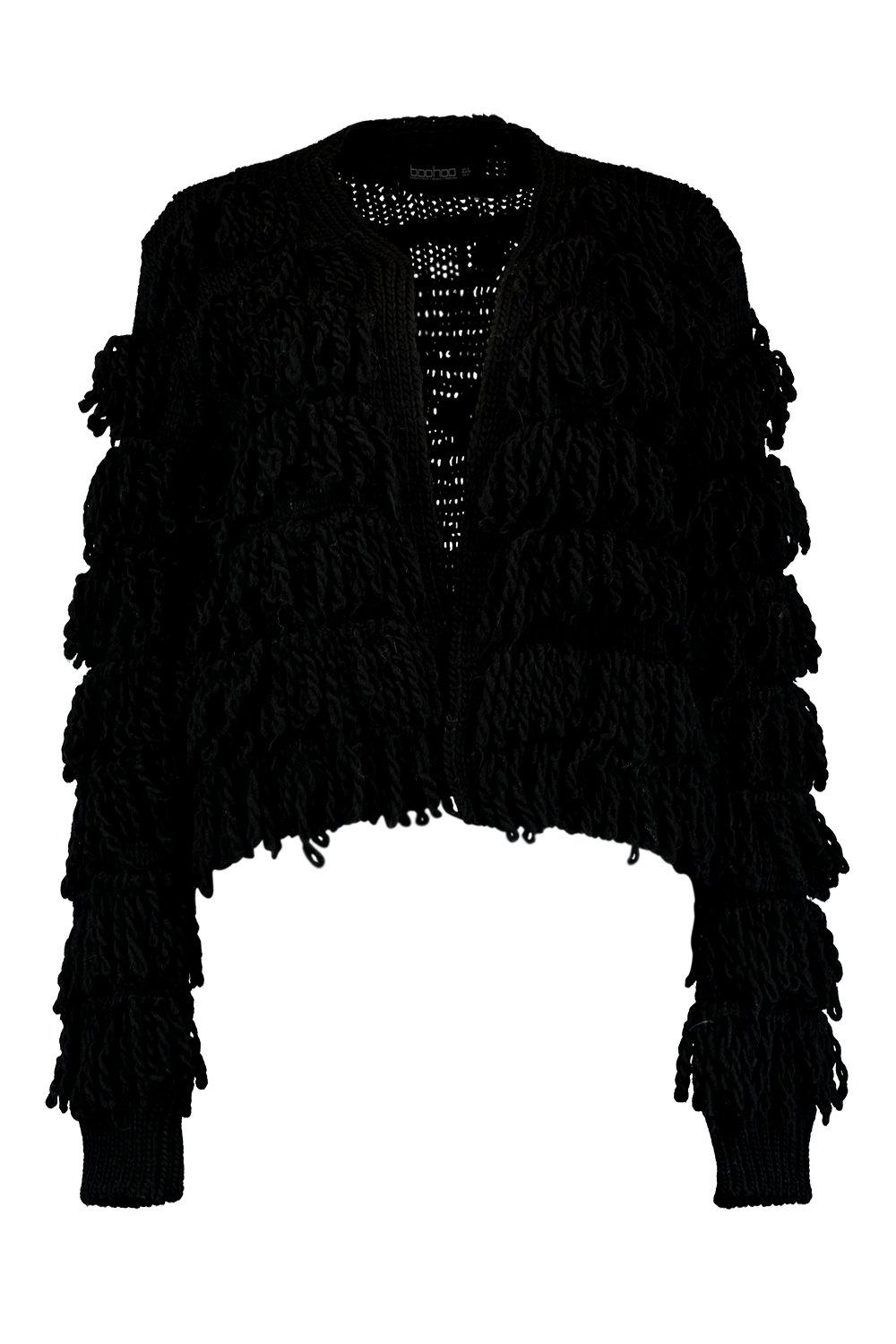 Shaggy cardigan outlet boohoo