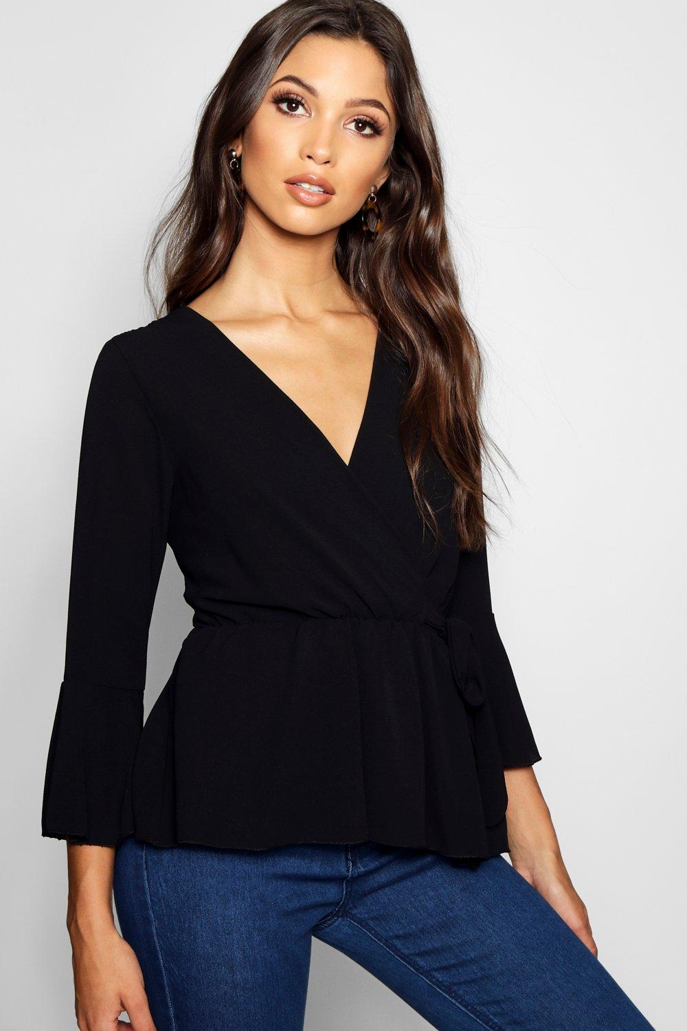 boohoo wrap tops