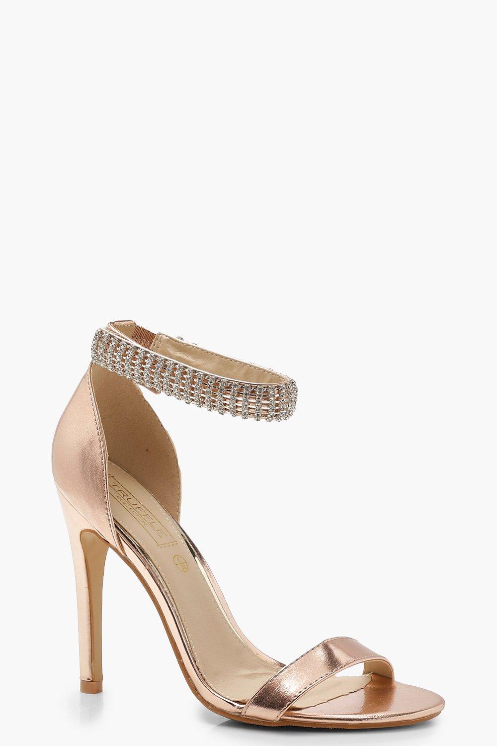 embellished ankle strap heels
