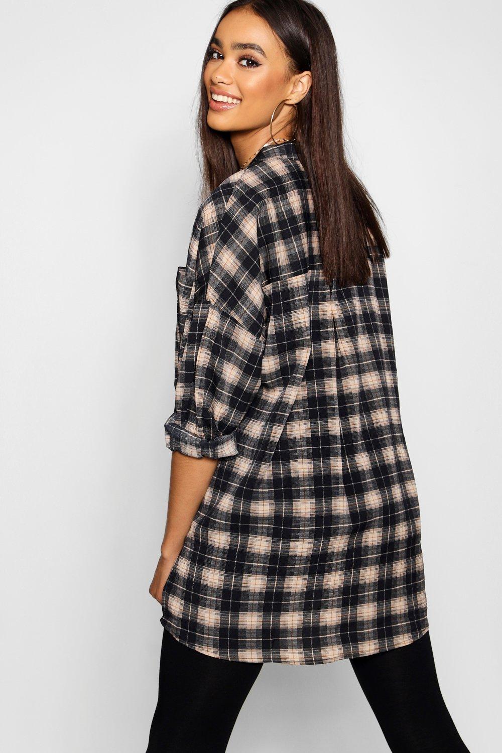 grandad collar flannel shirt