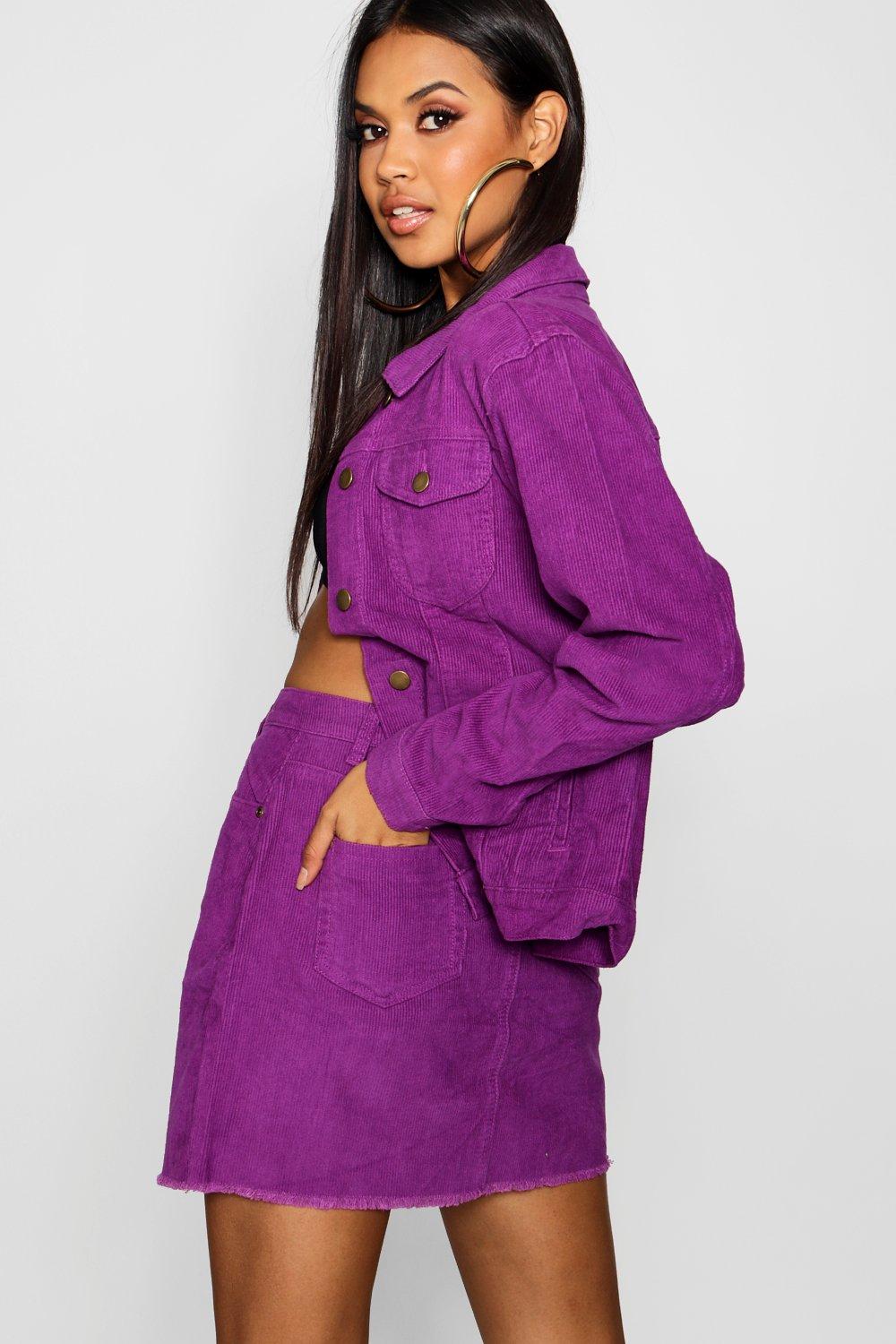 Lavender corduroy mini on sale skirt