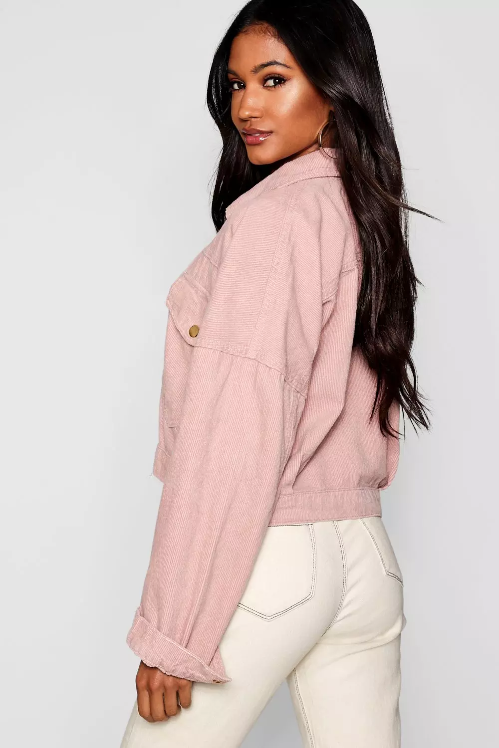 Cropped cord jacket clearance
