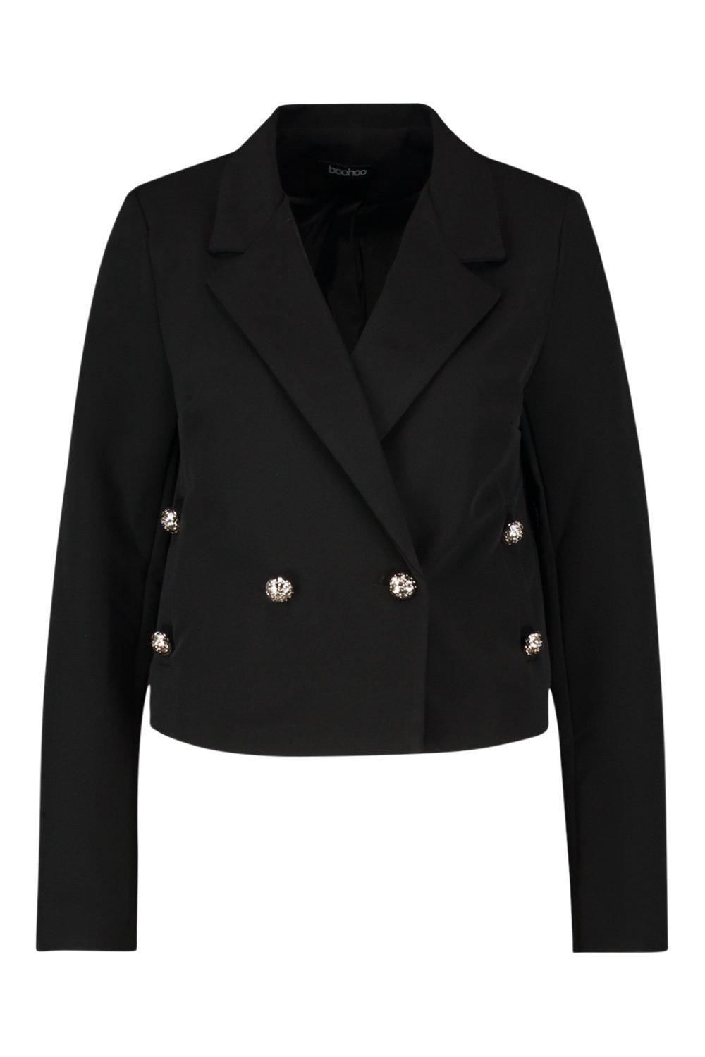 Cropped hotsell military blazer