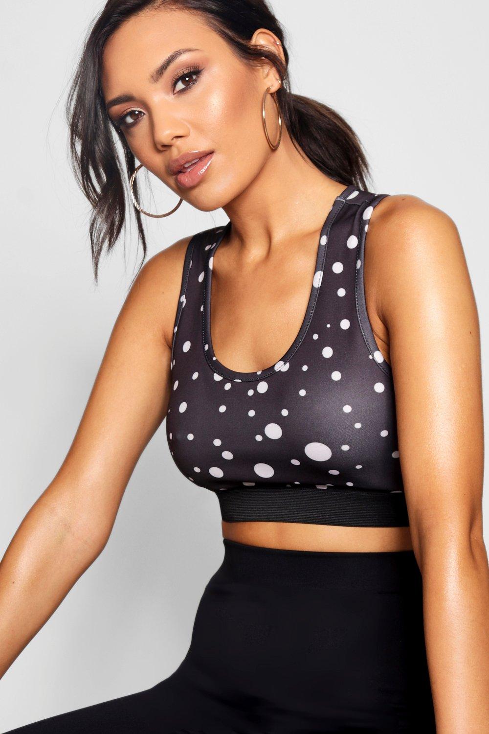 polka dot sports bra