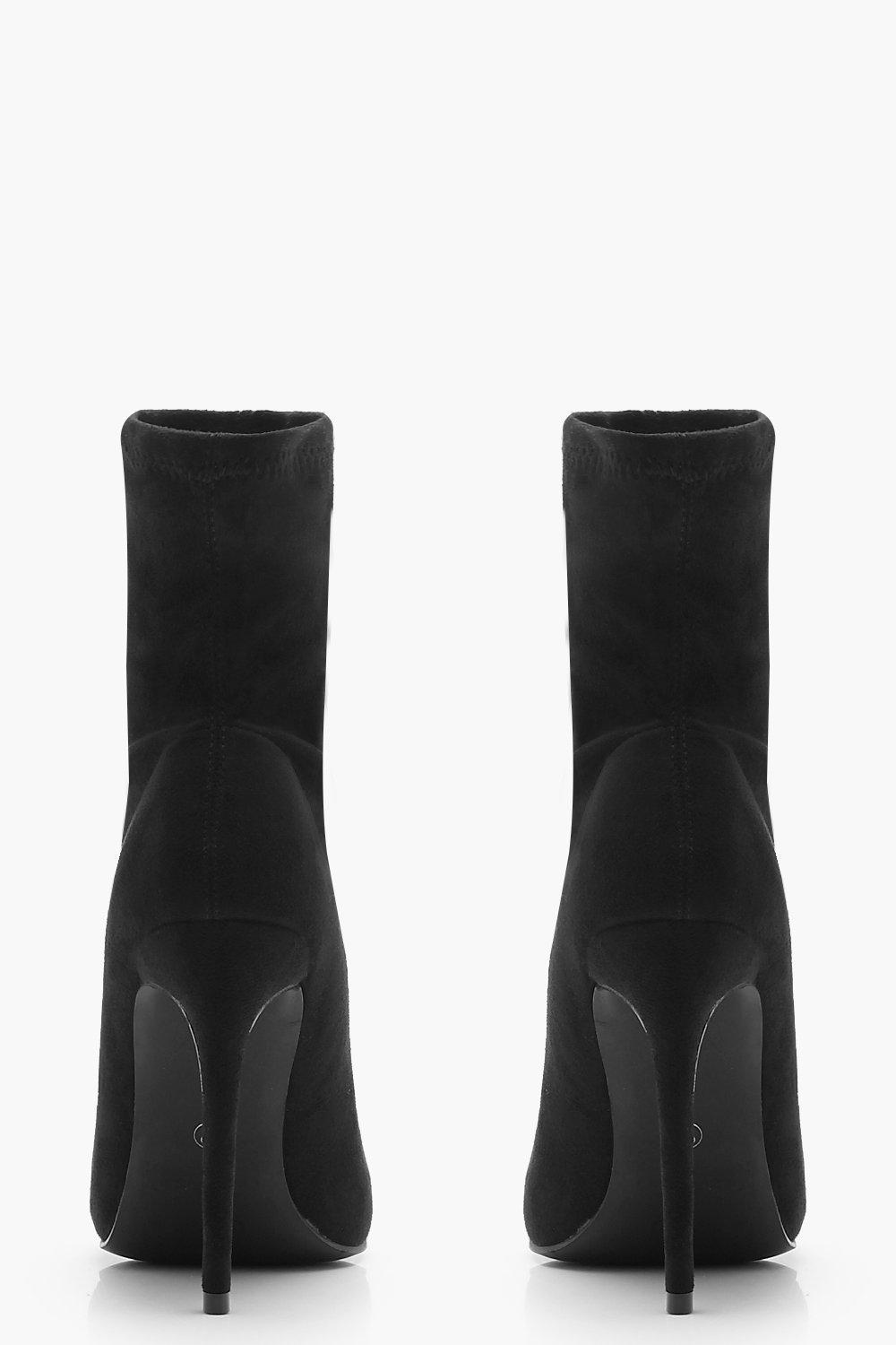 pointed toe stiletto sock boots