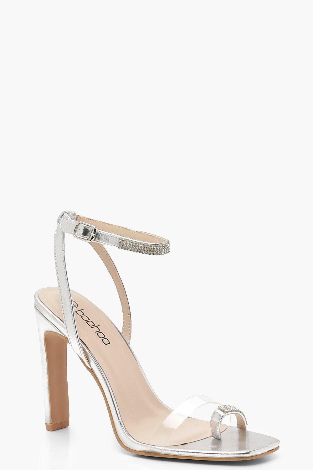 boohoo clear sandals