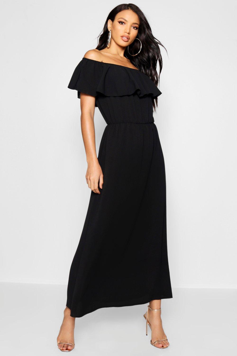 boohoo bardot maxi dress