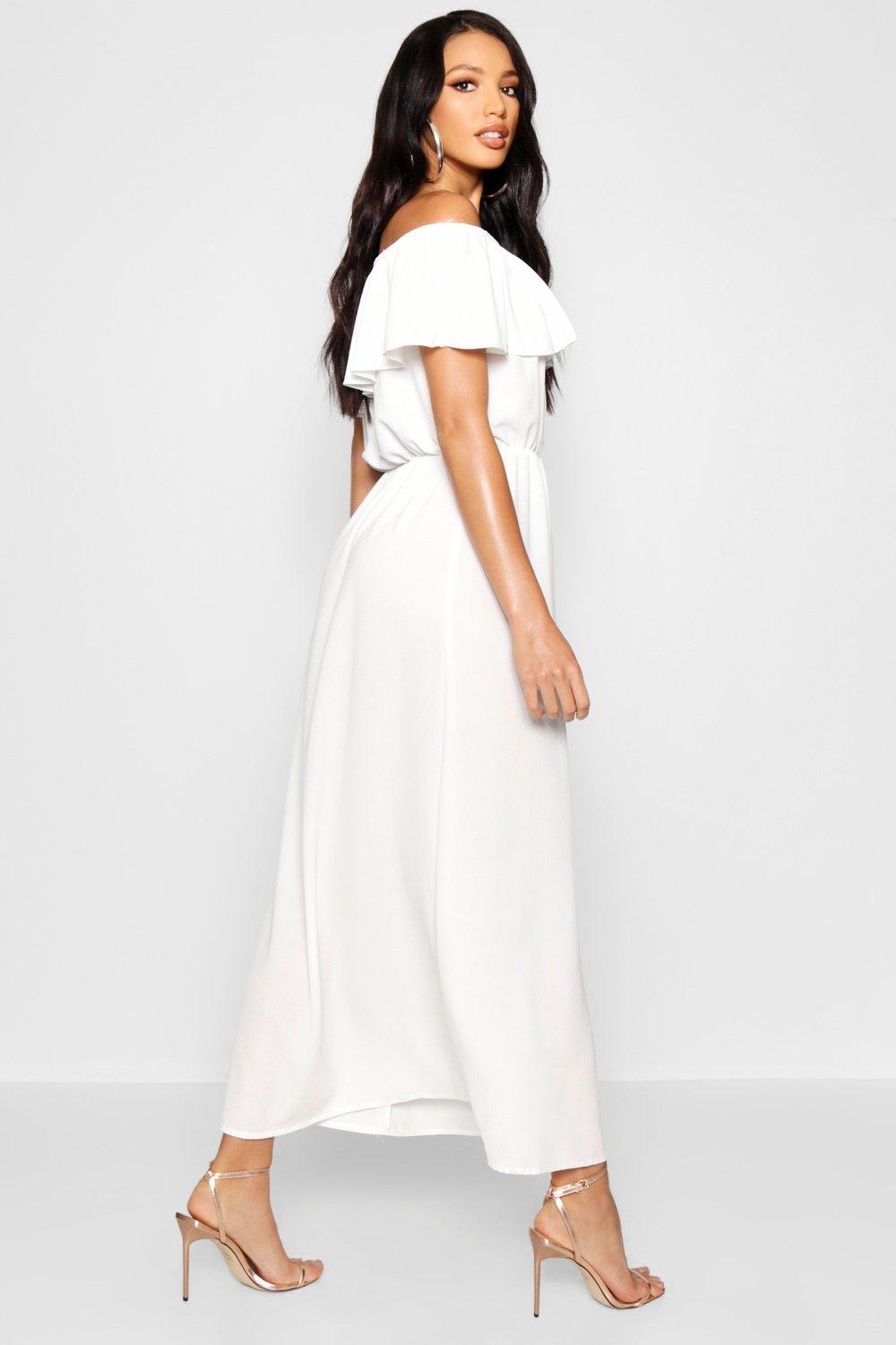 boohoo bardot maxi dress