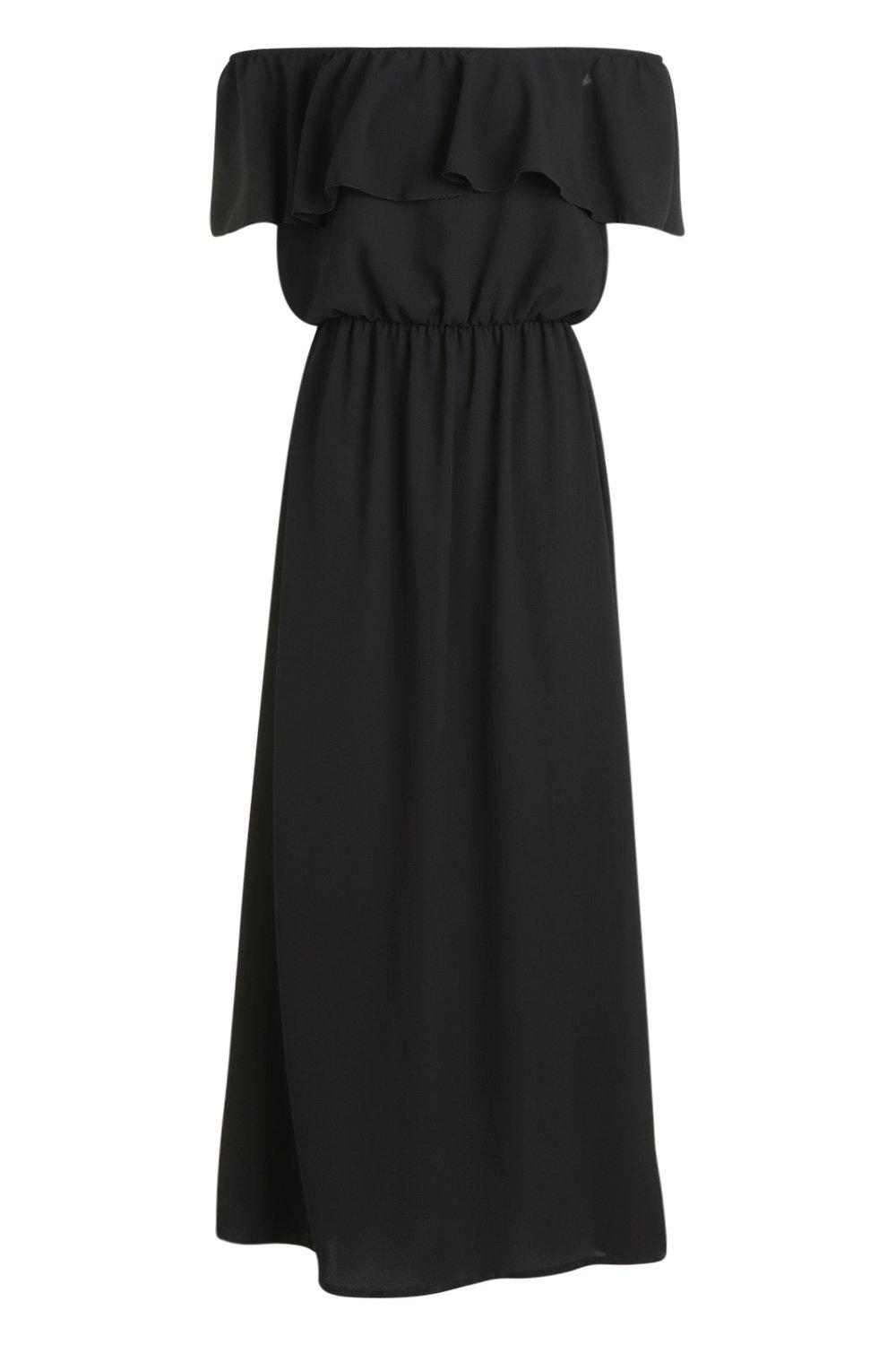 boohoo bardot maxi dress